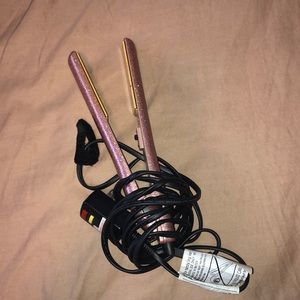 CHI pink sparkly hair straightener